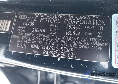 2010 Kia Forte Ex from USA, damaged, VIN KNAFU4A26A5057388